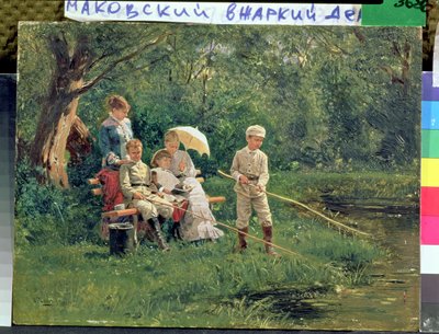 Middagzon, 1881 door Vladimir Egorovic Makovsky